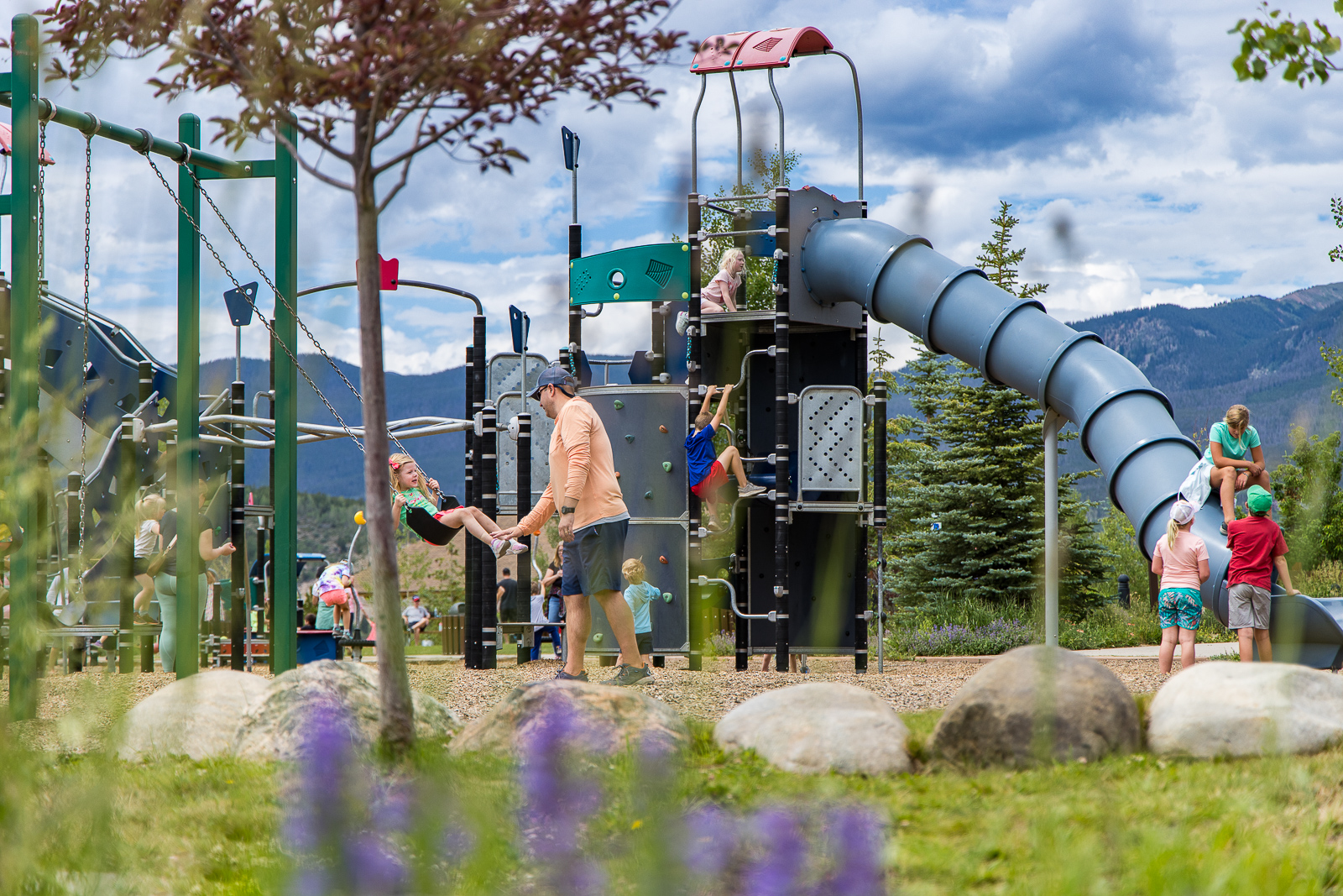 Marina Park - Kids playing on playground