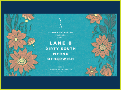 an image of a concert poster for Lane 8 at the Dillon Amphitheater