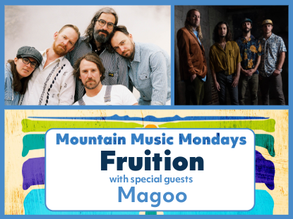 Live performance of Mountain Music Mondays with Fruition entertaining the audience