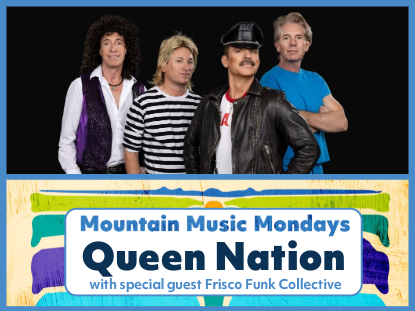Live performance of Mountain Music Mondays with Queen Nation entertaining the audience