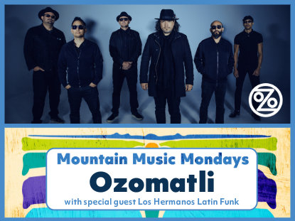 Live performance of Mountain Music Mondays with Ozomatli entertaining the audience